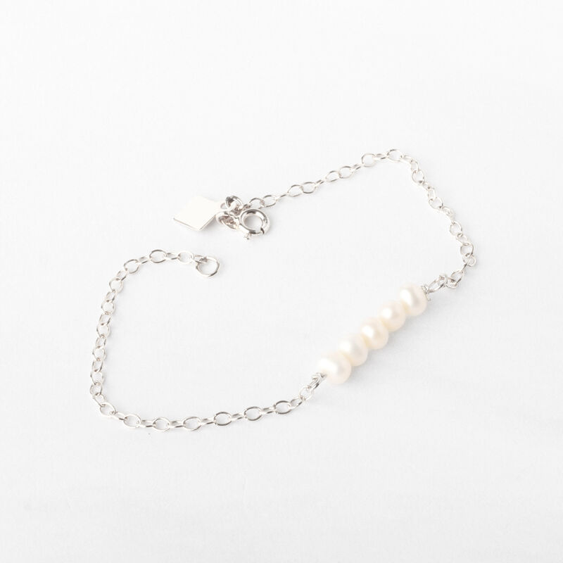 Set Collar y Pulsera de plata y 5 perlas cultiv... image number null