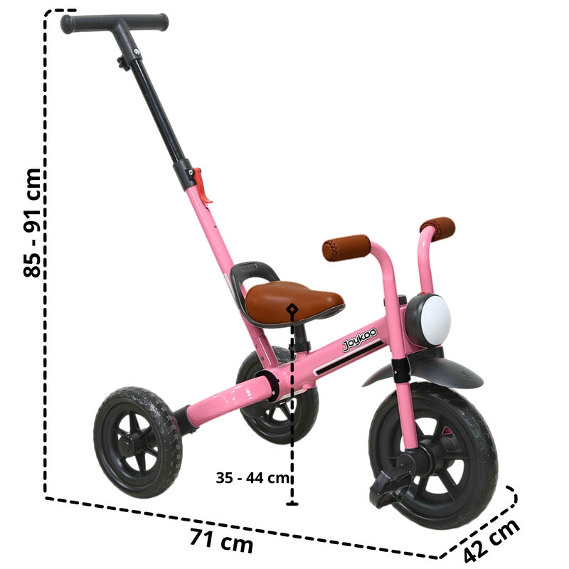 Triciclo 3 En 1 Para Ni&ntilde;os Con Bast&oacute;n, Bici Y B... image number null