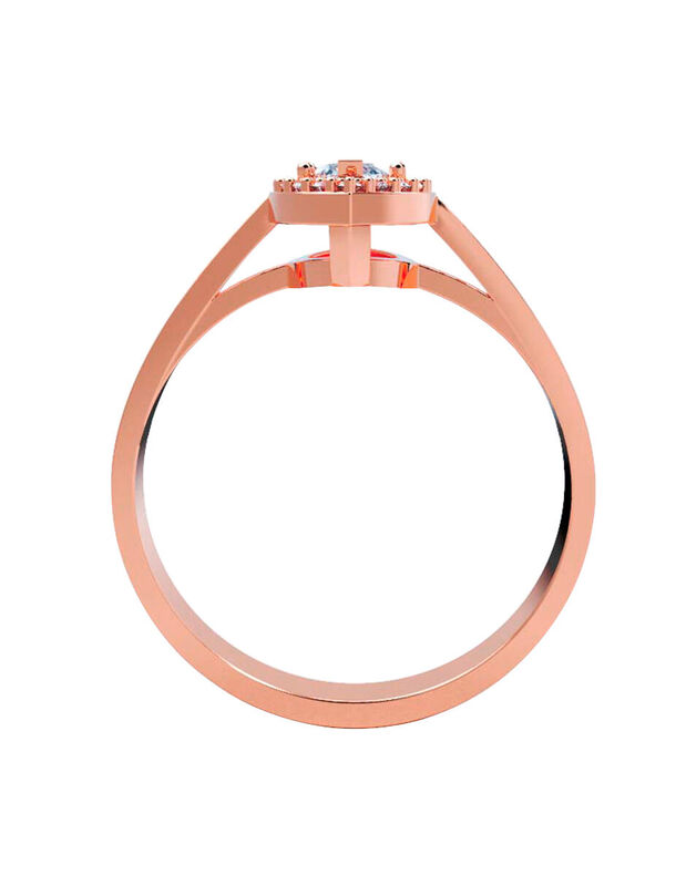 Anillo de Compromiso en Oro de 10K con Circonia... image number null