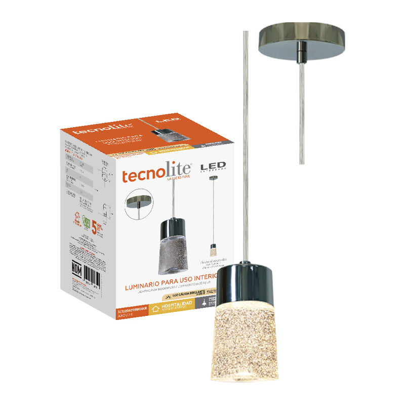 L&aacute;mpara Colgante LED de Cristal 1.50 m de Altur... image number null