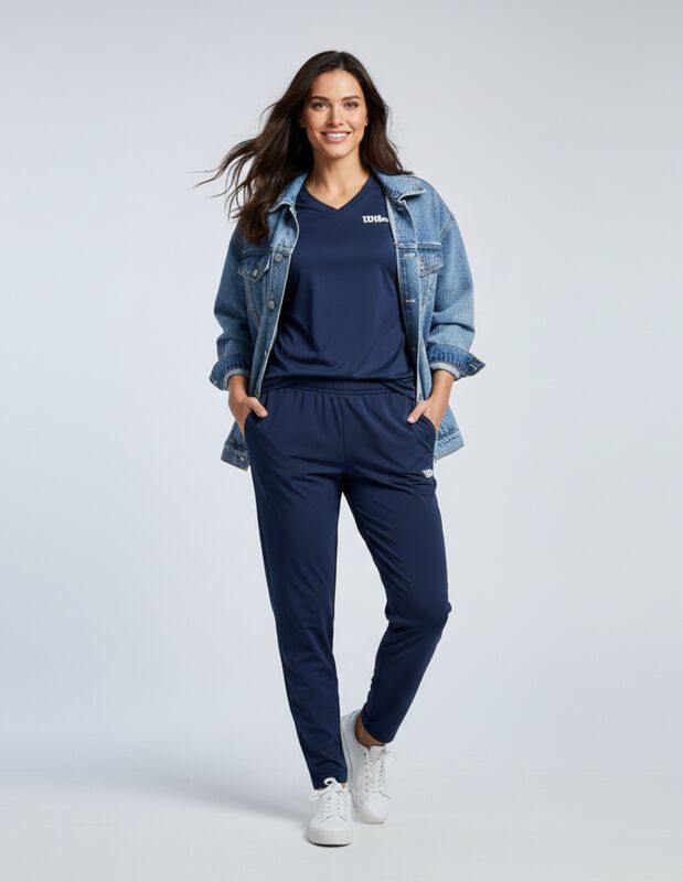 Playera Deportiva Wilson Para Mujer Azul Marino... image number null