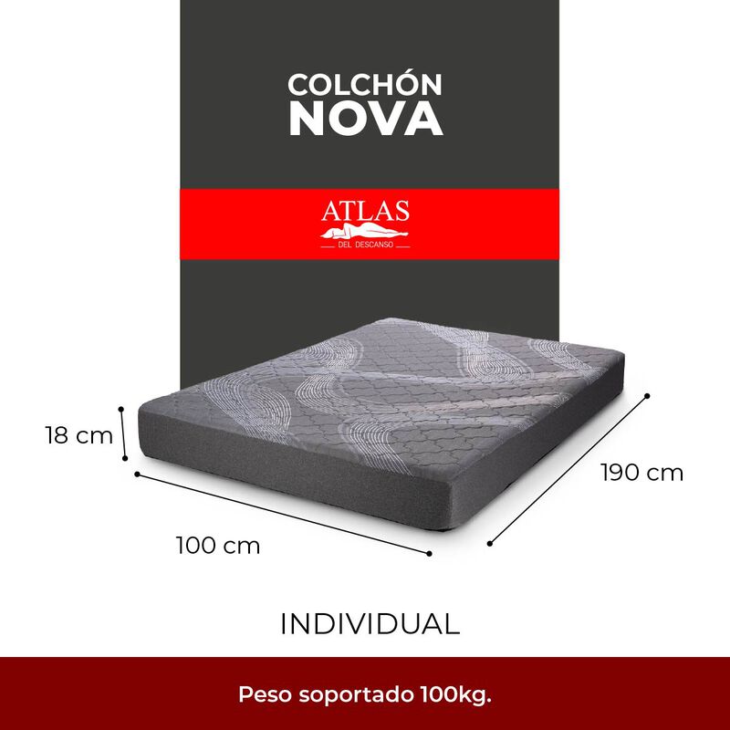 Colch&oacute;n En Caja Individual Nova Atlas Confort S... image number null
