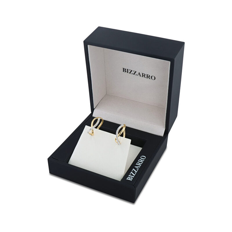 Arracadas Oro 10k Con Zirconias 20mm | Joyer&iacute;as... image number null