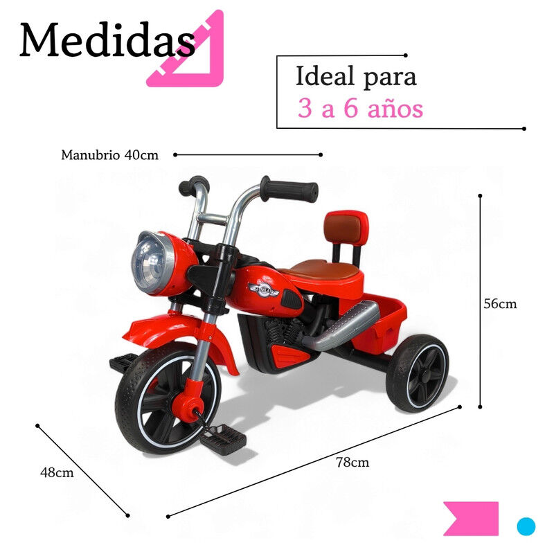 Triciclo Infantil C&oacute;modo C/ Luces y Sonido TEK-... image number null