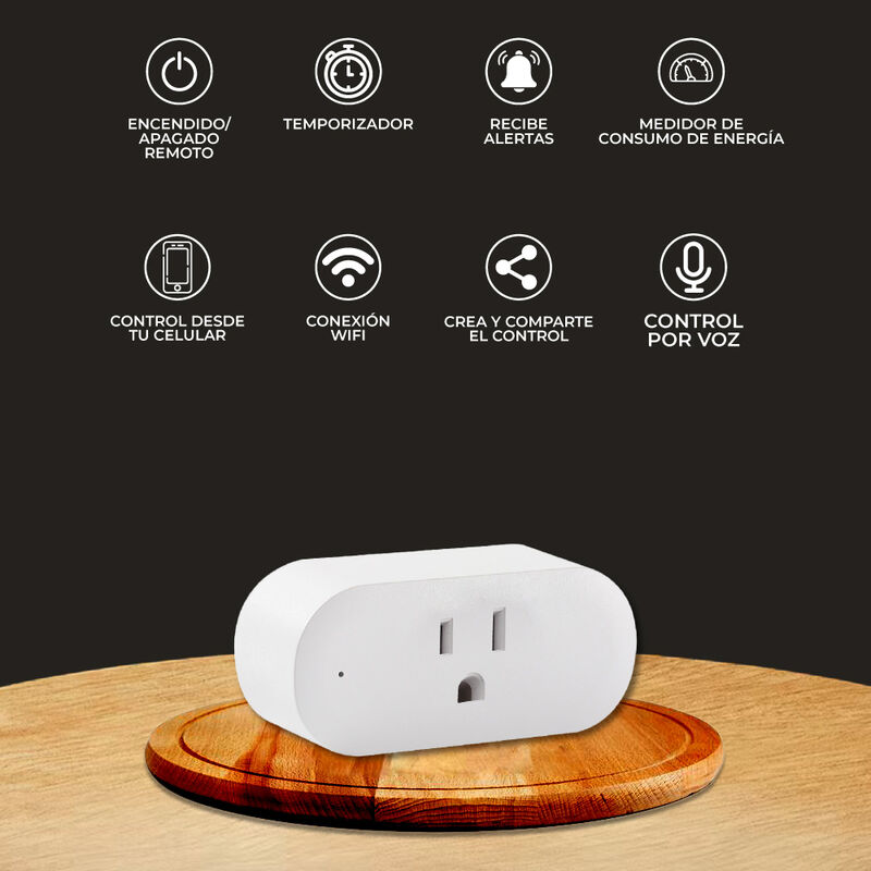 Enchufe Inteligente Wi-Fi,&nbsp;Medidor de Consumo, ... image number null