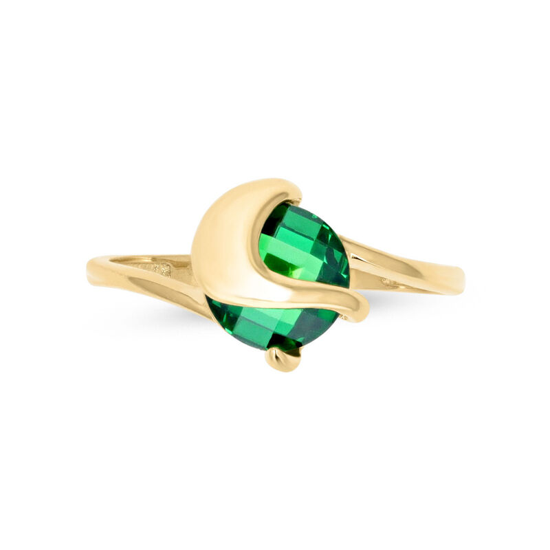 Anillo Promesa De Oro Amarillo 14k Con Zirconia... image number null