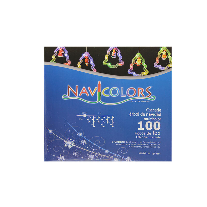 Serie decoraci&oacute;n Navide&ntilde;a Multicolor 100 focos,... image number null