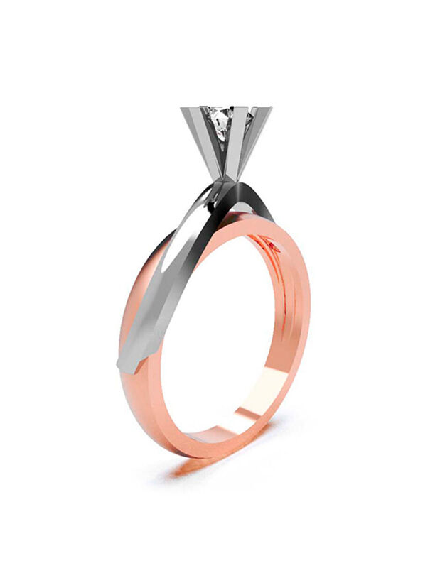 Anillo de Compromiso de 14K con Circonia Talla ... image number null