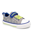 Bubble Gummers Tenis urbano para ni&ntilde;o gris azul, agujeta elastica