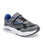 Lux-10 Tenis deportivo para ni&ntilde;o. Gris negro