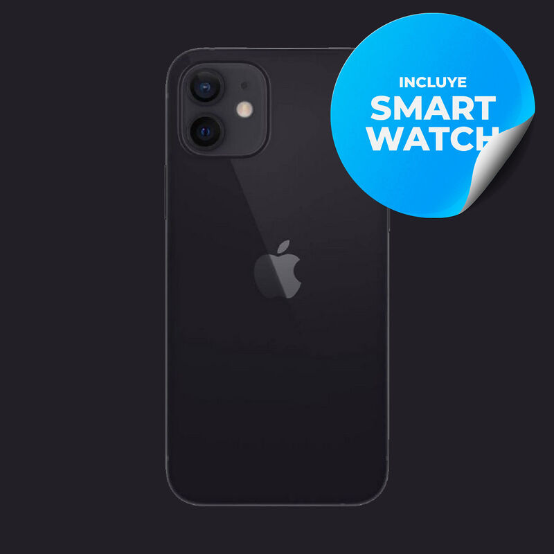 Iphone 12 Reacondicionado 64Gb Negro + Reloj Ge... image number null