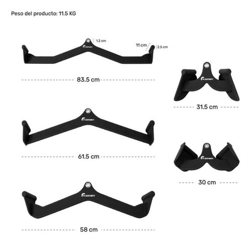 Set Manerales Polea 5 Pz Espalda Barra Multifun... image number null