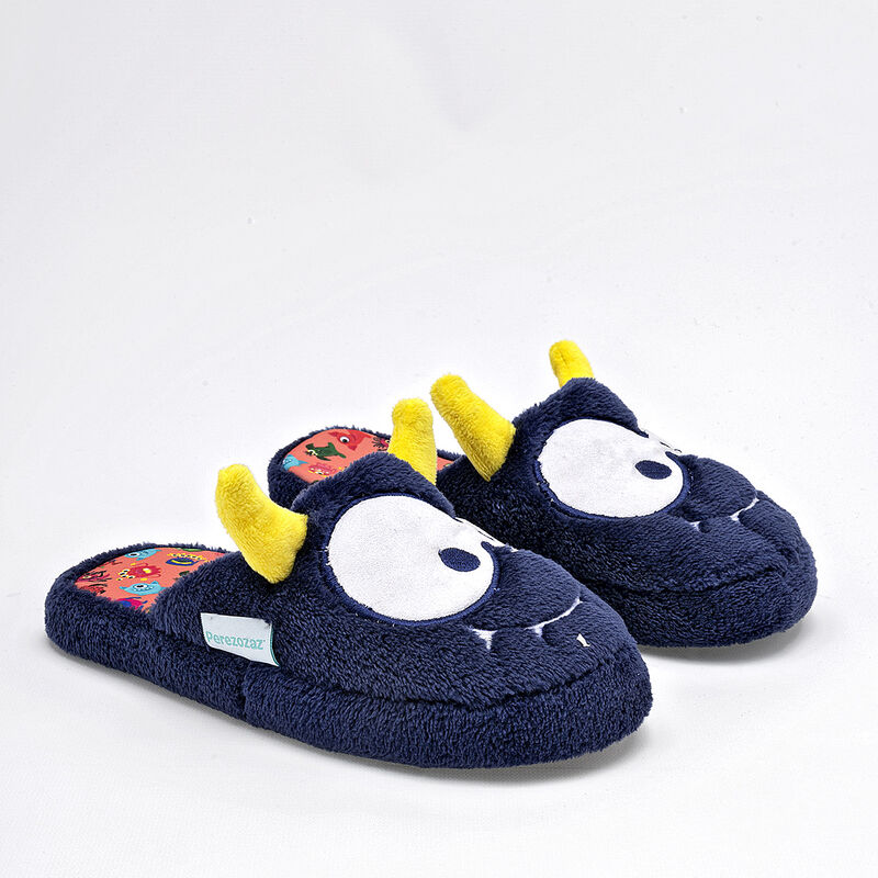 Huarachetas Pantufla para ni&ntilde;o. Marino amarillo image number null