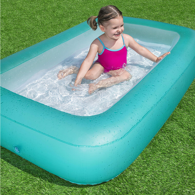 Alberca Inflable Infantil Rectangular Azul Y Ro... image number null