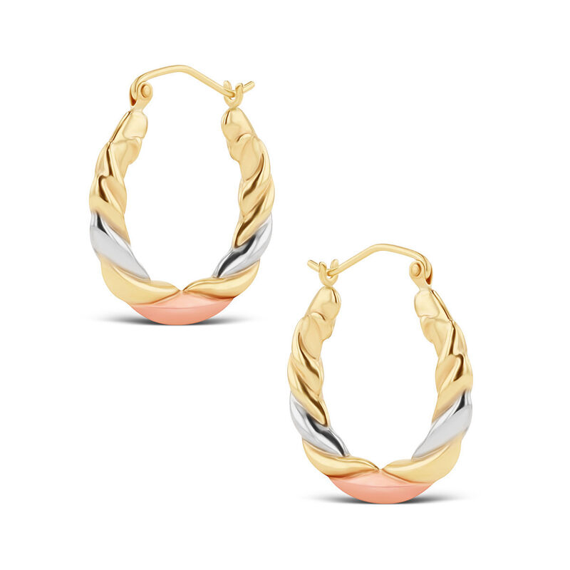 Arracadas De Oro Florentino 10K (14 Mm Aprox) image number null