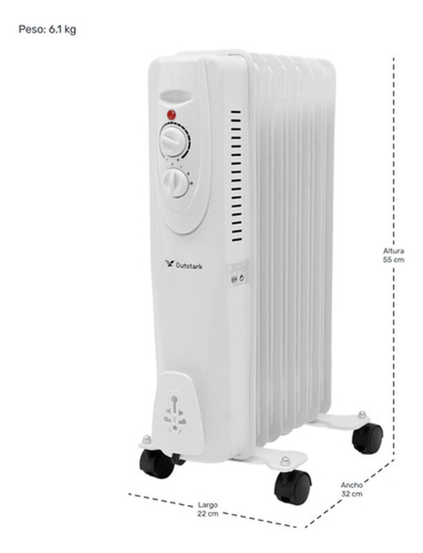 Calefactor El&eacute;ctrico Calentador Aceite Termosta... image number null