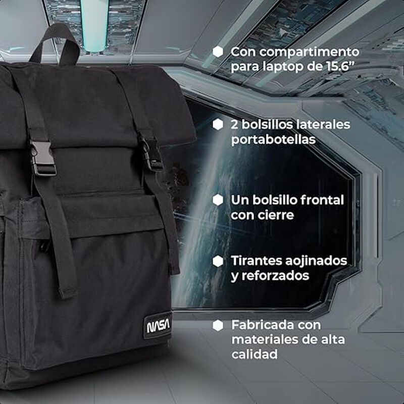 TechZone Mochila Nasa Expandible para Laptop de... image number null