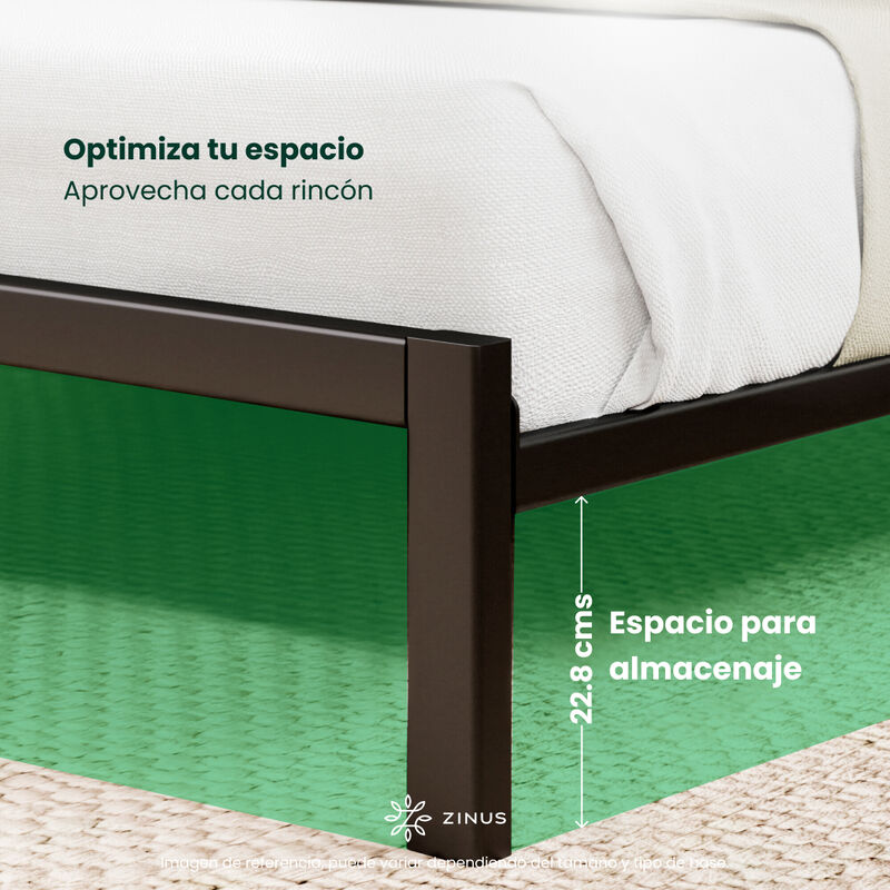 Zinus Shen | Base De Cama Con Cabecera Met&aacute;lica... image number null