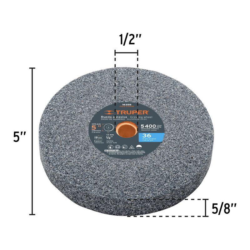 Esmeril de Banco de 5' de 1/6 Hp Pretul image number null