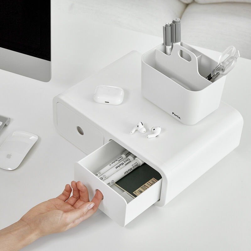 Organizador De Escritorio Multiusos Blanco Sop... image number null
