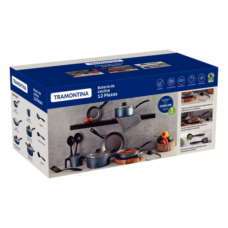 Bateria De Cocina Tramontina 27899/481 Turim 12... image number null