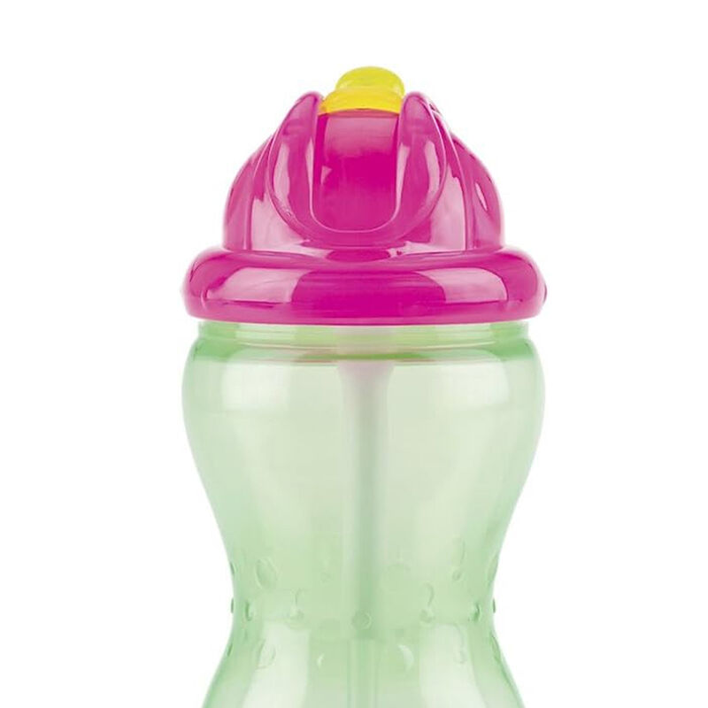 Vaso Flip It Popote Nuby 12oz Verde Rosa image number null