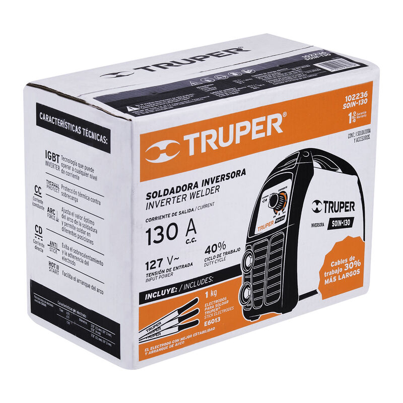 Soldadora Inversora 130 A 127V Truper image number null