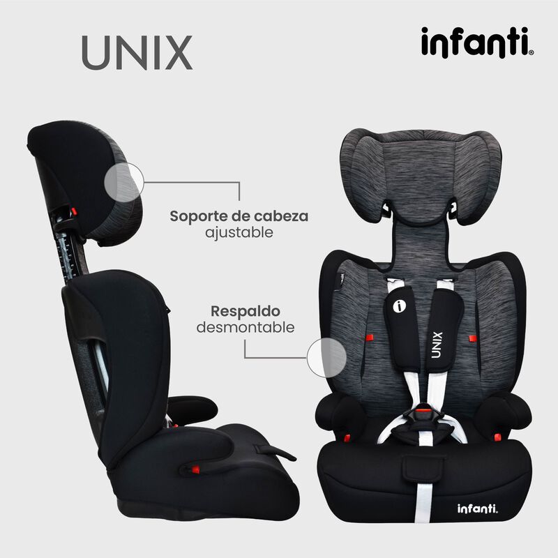 Autoasiento Unix Convertible Gris image number null