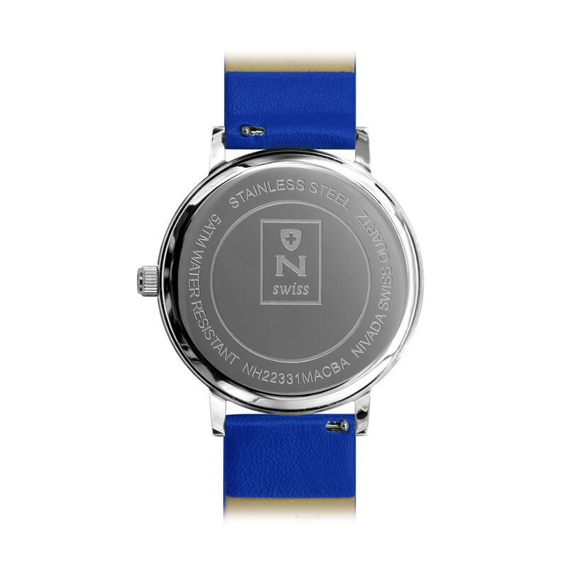 Reloj Nivada Corporate Cab Acero/Piel Azul Cara... image number null