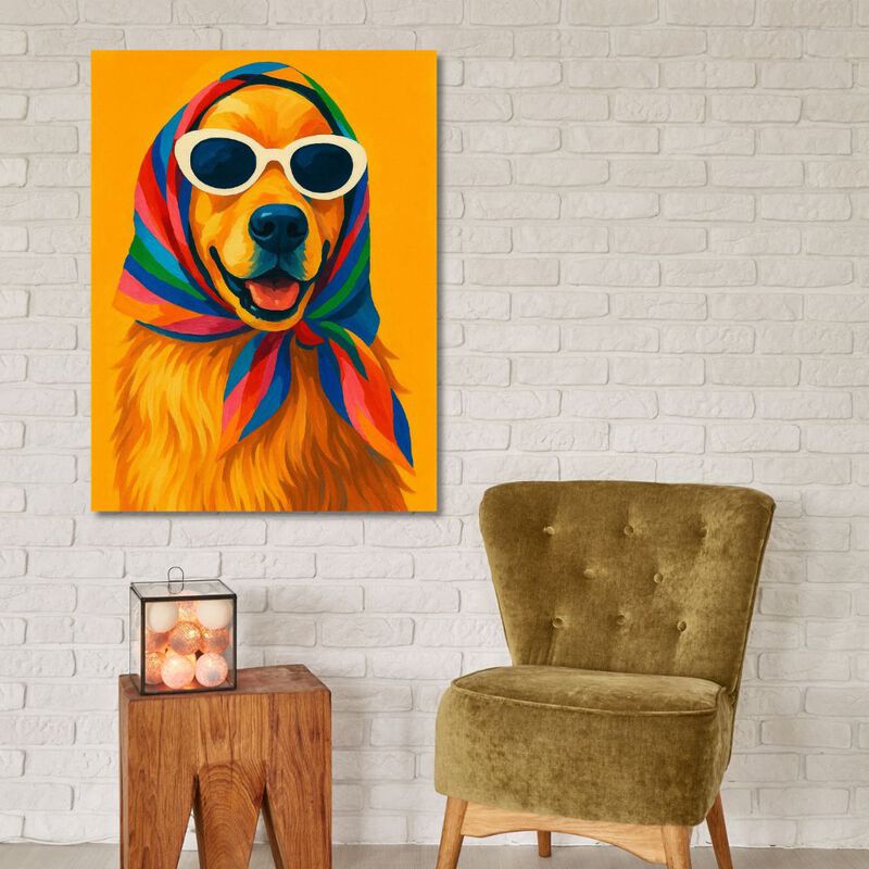 Cuadro Decorativo Impreso 40x60cm Golden Modern... image number null