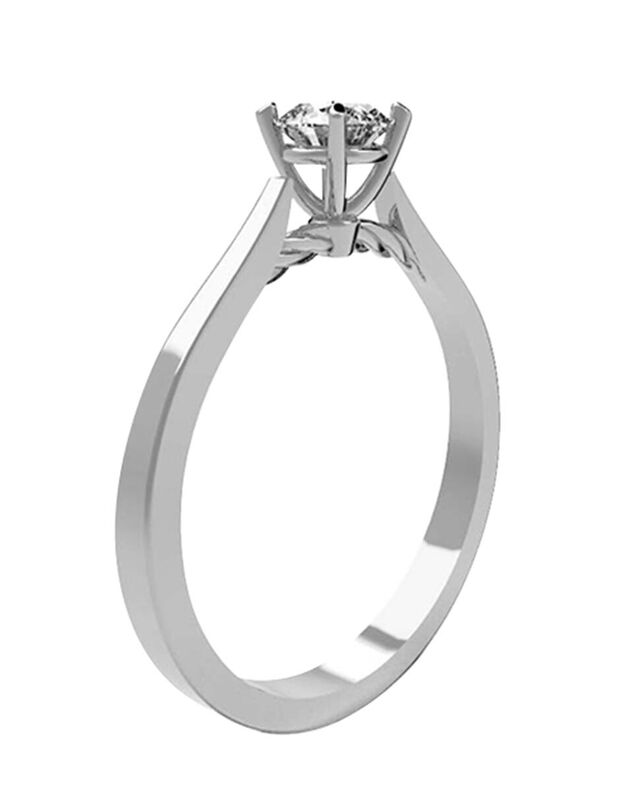 Anillo de Compromiso en Oro de 14K con Circonia... image number null