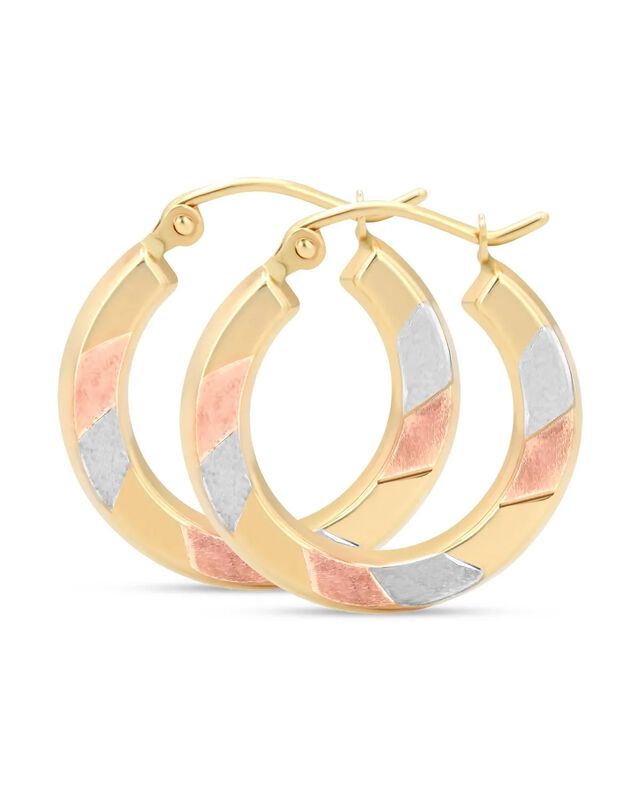 Arracadas De Oro Florentino 14k (18 Mm Aprox) image number null