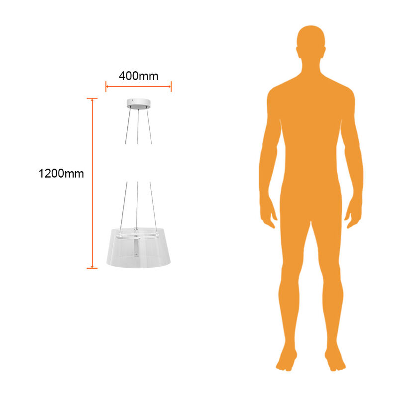 L&aacute;mpara Colgante LED de Acr&iacute;lico 1.20 m de Altu... image number null