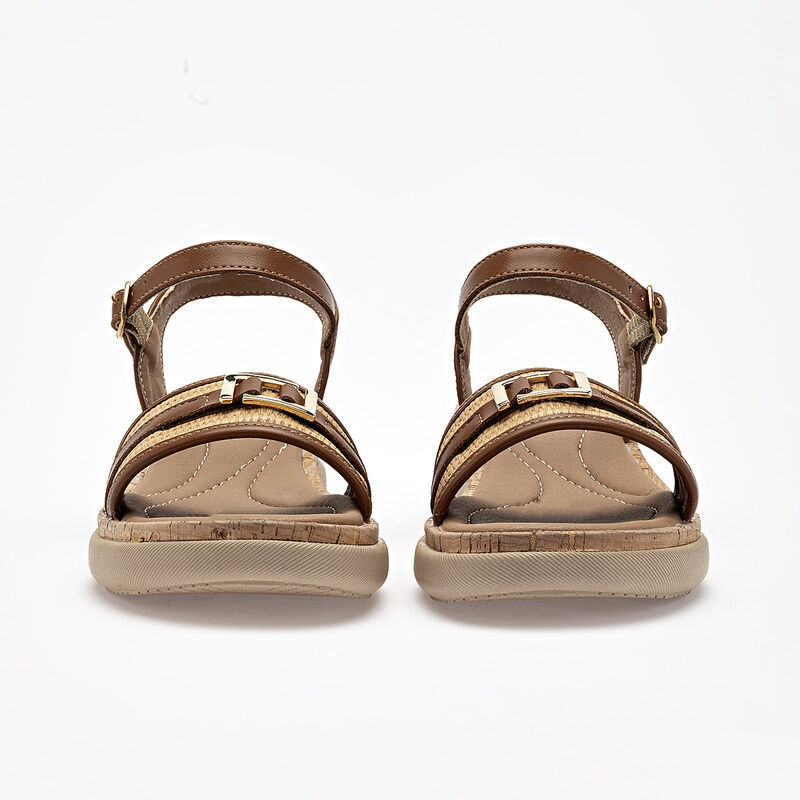 Green Love sandalia plataforma para mujer camel... image number null
