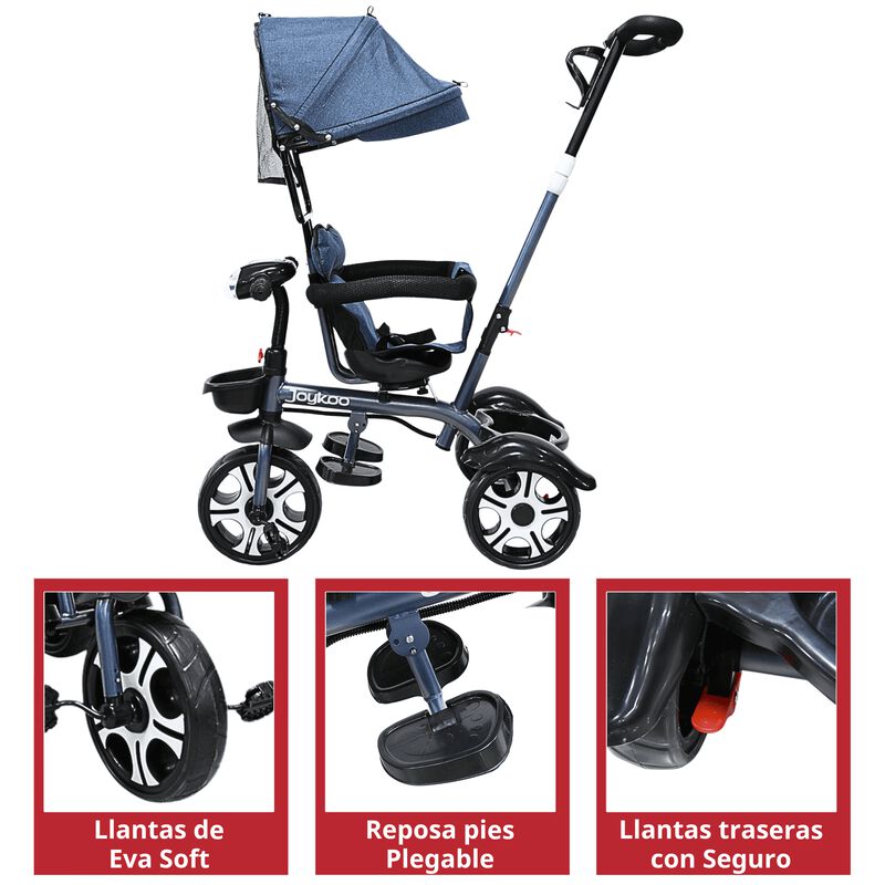 Triciclo Para Ni&ntilde;os Evolutivo Asiento Giratorio... image number null