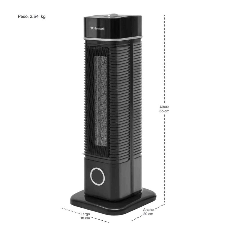 Calefactor El&eacute;ctrico Oscilatorio 60&deg; Torre 4 Mo... image number null
