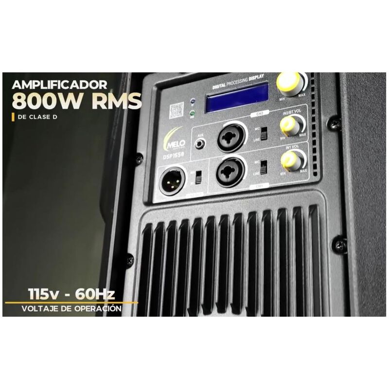 Melo DSP1550 Bafle Activo 15 Pulgadas 800w RMS ... image number null