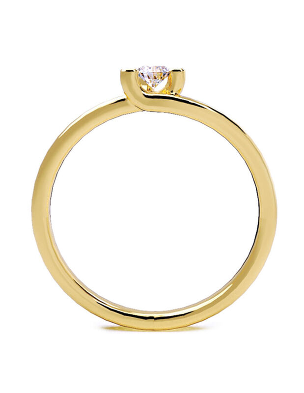 Anillo de Compromiso de 10K con Circonia Talla ... image number null