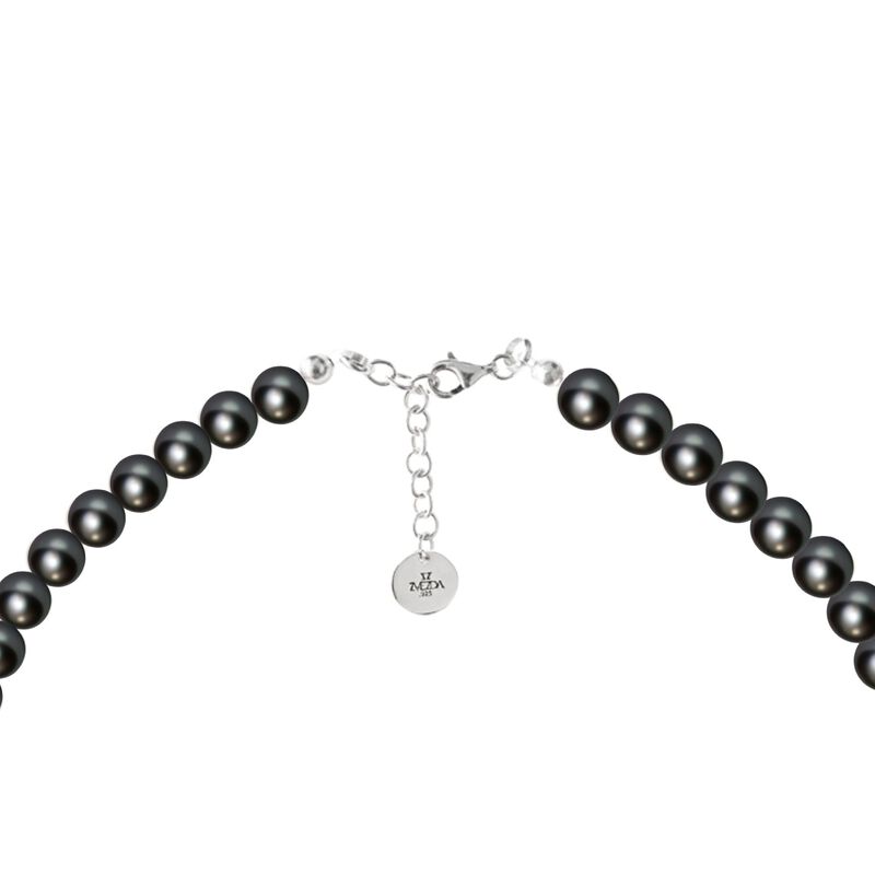 Collar Perlas de cristal largo con plata .925 Z... image number null