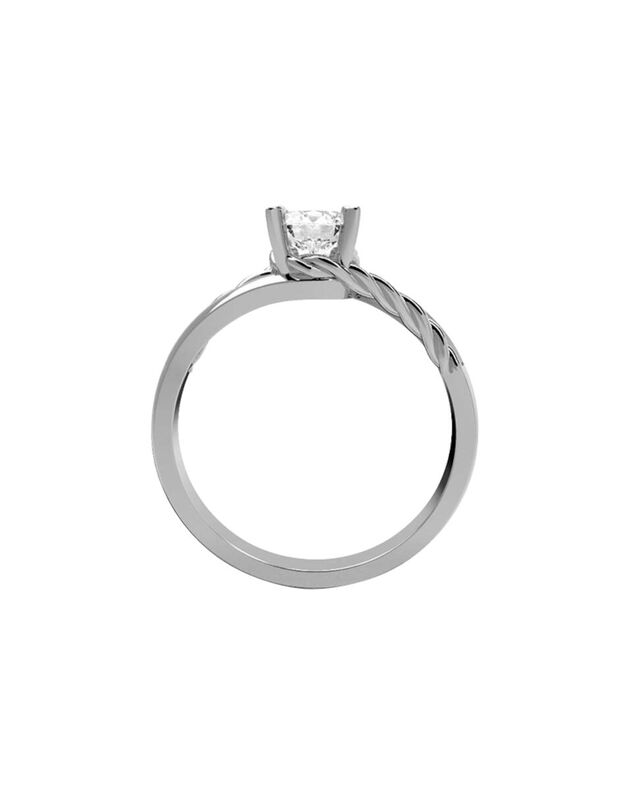 Anillo de Compromiso en Oro de 10K con Circonia... image number null