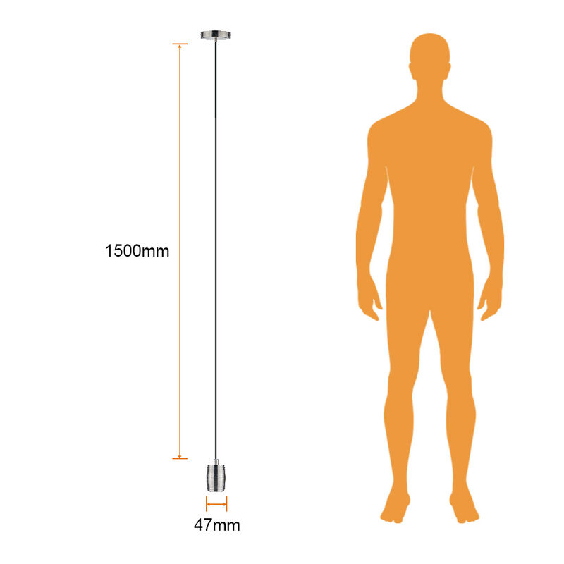 Socket Colgante Decorativo, Cubierta Color Sati... image number null