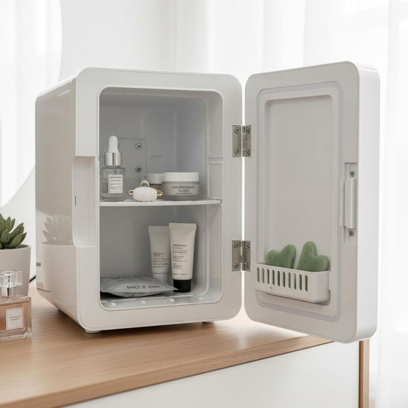 Mini Refrigerador con Espejo LED de 4 L, Termoe... image number null