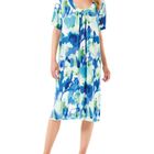 Vestido Corto de Viscosa Lohe Azul