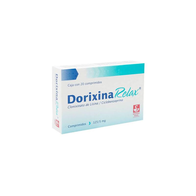 Dorixina Relax 125 mg / 5 mg caja 20 comprimido... image number null