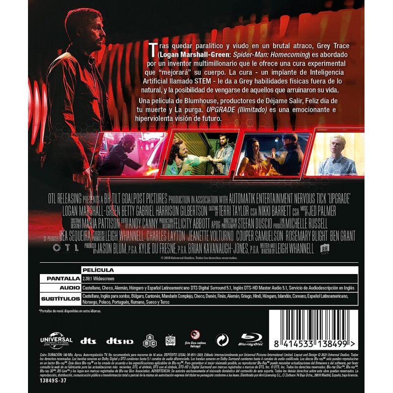 Upgrade (ilimitado) (blu-ray) [blu-ray] image number null
