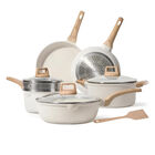 Batería de Cocina Brandtrendy Granito Blanco An... Batería de Cocina Brandtrendy Granito Blanco Antiadherente 10 piezas
