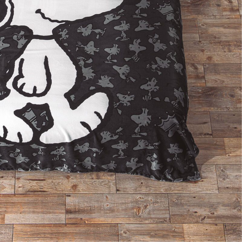 COBERTOR ULTRASUAVE SNOOPY BLACK MAT image number null