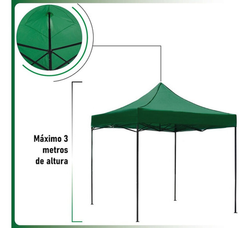 Carpa Toldo 3x3 Jardimex Verde image number null