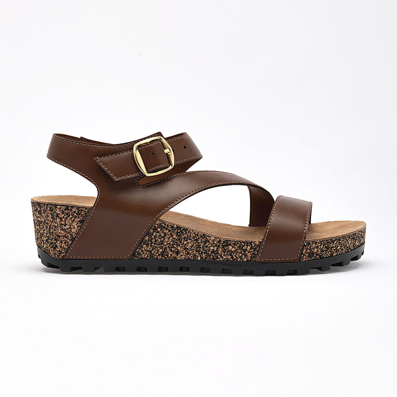 Via Moda sandalia cu&ntilde;a para mujer caf&eacute; cod 1408... image number null