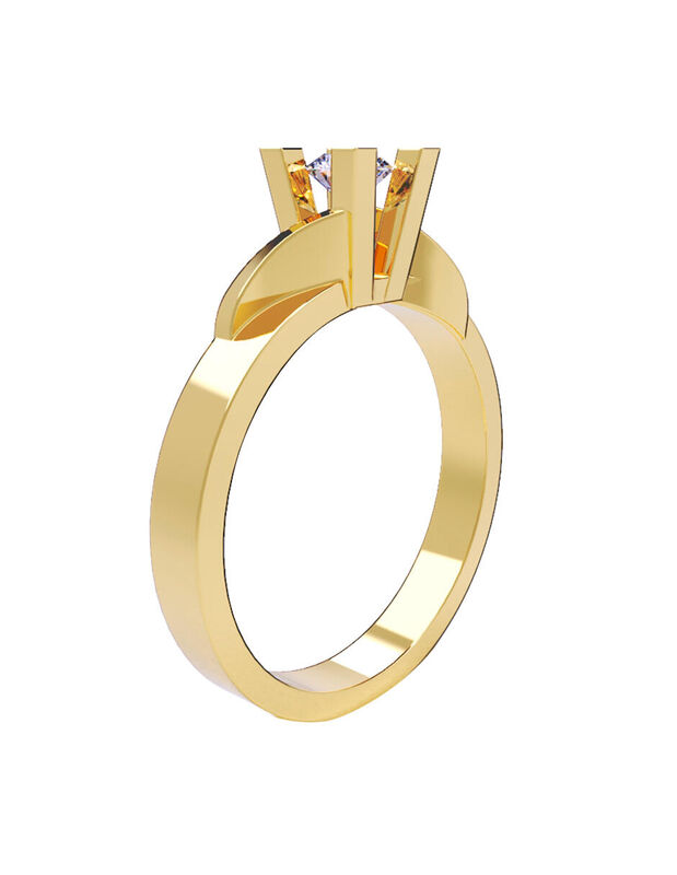 Anillo de Compromiso de 14K con Diamante de Lab... image number null